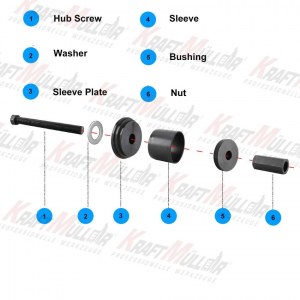 KRAFTMULLER,kit d'Enlèvement de roulement de roue avant 23pcs