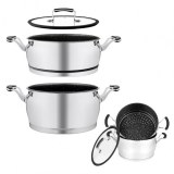 Couscoussier en inox et intérieur en pierre, 2 tailles disponibles