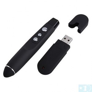 Rf usb avec pointeur laser présentateur noir