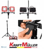 KRAFT MULLER Projecteur Led sur trépied - 2 x 30 WATTS - 2 x 2400 Lumens - Trépied