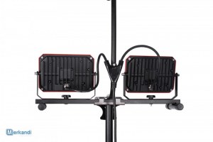 KRAFT MULLER Projecteur Led sur trépied - 2 x 30 WATTS - 2 x 2400 Lumens - Trépied