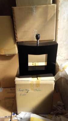 Lampes Bois Laqué Noir