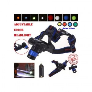Lampe frontale 3 mode T6 LED phares 18650 Lumière Chargeur de batterie