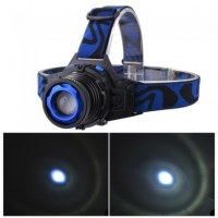 Lot de LampeRechargeable 1200lm LED Lampe Phare Réglable Zoom Faisceau Lampe Avant avec...