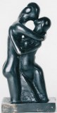 Statuette En Bronze (Le Couple) Originaire Du Burkina Faso
