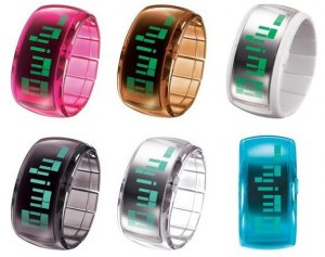 Montre LED Bracelet- Rose, violet, marron