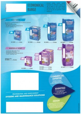 Lessive poudre en sac, vasilette; seaux pour proffessionelle