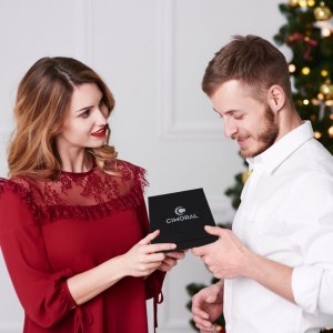 Bracelet cuire ancre acier boite cadeau