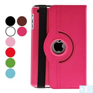 Etui en Cuir Pliable avec Support pour iPad Mini - Rose, rouge