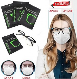 Lingette microfibre anti-buée réutilisable