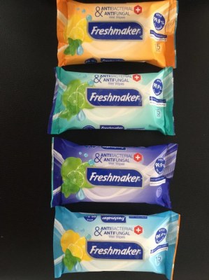 LINGETTES ANTI-BACTERIENNES et ANTI-FONGIQUES 15PCS