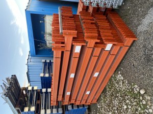 13,5 ml. Rack a palette charge lourde Galvanisé Échelle galvanisée palettier lisse oran...