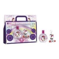 LOT Air Val My Unicorn Coffret Eau de Toilette 50ml + Lip Gloss Key Ring Rock Unicorn