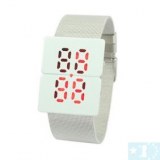 Binary LED Watch Blanc