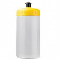 Gourde en plastique avec bouchon sport – Couvercle jaune
