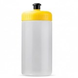 Gourde en plastique avec bouchon sport – Couvercle jaune