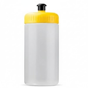 Gourde en plastique avec bouchon sport – Couvercle jaune