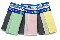 Set de lavettes microfibres+ récurage, mix couleurs