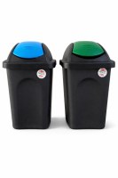 STEFANPLAST poubelle en plastique à couvercle bascule 30L