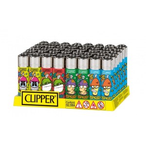 Lot 480 briquets rechargeable clipper sur présentoirs