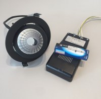 DESTOCKAGE - Downlight noir enc. CDMTC 35W (ballast et ampoule PHILIPS incluse)