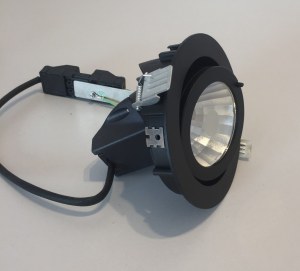 DESTOCKAGE - Downlight noir enc. CDMTC 35W (ballast et ampoule PHILIPS incluse)