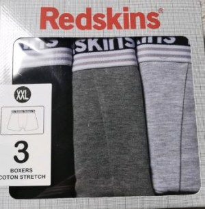 Lot 1200 Pièces BOXERS REDSKINS® /3 DIVISIBLE