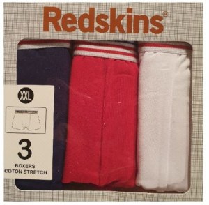 Lot 1200 Pièces BOXERS REDSKINS® /3 DIVISIBLE