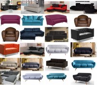 Lot de 28 canapés neufs sous emballage : canapé 2 et 3 places , fauteuils