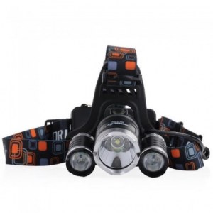 Lot de torche lampe frontale 3led rechargeable