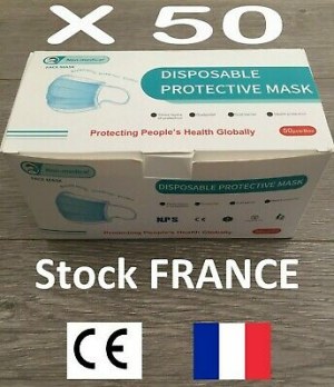 Masque chirurgical 3 plis au normes CE et CERTIFICAT DE VÉRIFICATION ET RAPPORT de test