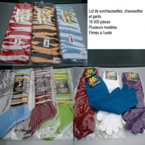 Chaussettes, gants, surchaussettes