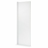 Lot 15 parois de douche fixes 76-82 x 190 cm – profilé blanc, verre sérigraphié perle