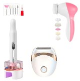 Lot d'appareils beauté. pédicure manucure épilateur et nettoyage visage