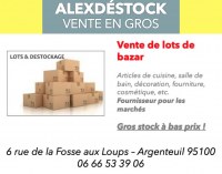 Vente en gros lots de bazar - prix imbattables