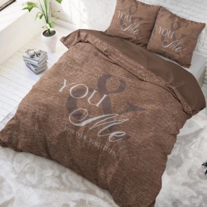 "Love for You&Me" Set 2/3 pcs Parure de Lit 100% Coton Housse de Couette+Taie d'Oreille...