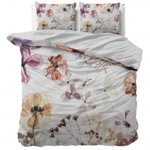 "Lovely Flowers" Set 2/3 pcs Parure de Lit 100% Coton Housse de Couette+Taie d'Oreiller...