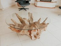 Grossiste console en teck, console bois naturel, table basse racine, table basse teck, table de...