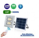Projecteur LED solaire - SÉRIE MOVE - 100 Watts - 16 000 Lumens - 160 Lumens/watt - Ang...