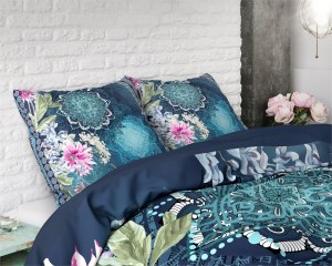 "Luna" Set 2/3 pcs Parure de Lit 100% Coton Housse de Couette+Taie d'Oreiller 140-200...