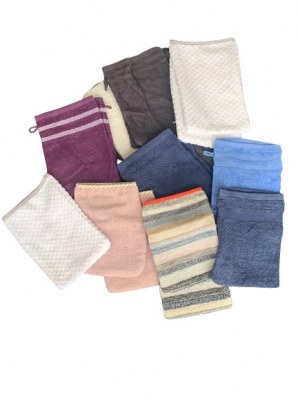 GANTS DE TOILETTE 15 X 21 CM 100% COTON