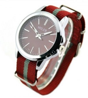 Montre fantaisie miler, avec bracelet bi colors