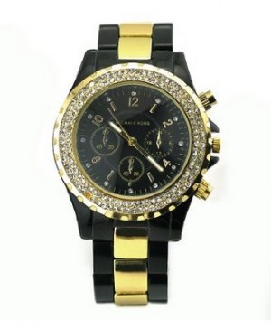 Montre femme avec bracelet en resine et gros cadran