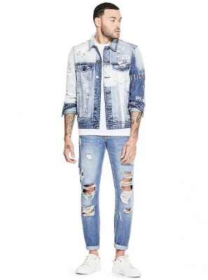 4 JEANS TAPERED DESTROY GUESS HOMME en gros