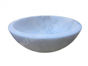 Marbre Blanc Vasque Modèle Bol
