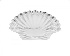 Plat de présentation en forme de Coquille ARGENT