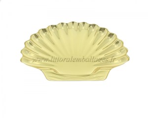Plat de présentation en forme de Coquille OR