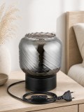 Lampes de table en verre fumé double couche – stock France – MD0926-01