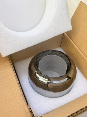 Lampes de table en verre fumé double couche – stock France – MD0926-01