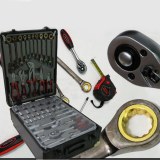 Malette à outils 186 pieces, avec cliquet doré